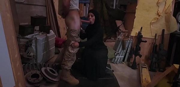  Middle Eastern slut sucking off the American pipe dreams!